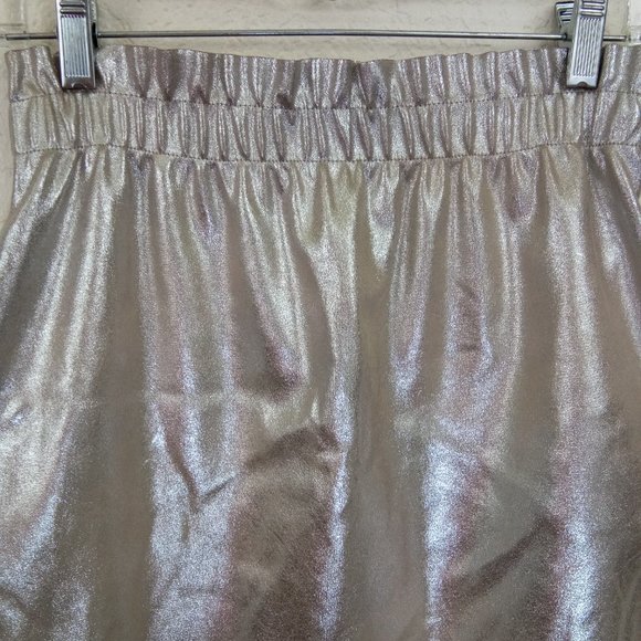 ZARA Metallic Vegan Leather Elastic Mini Skirt S - Picture 6 of 12